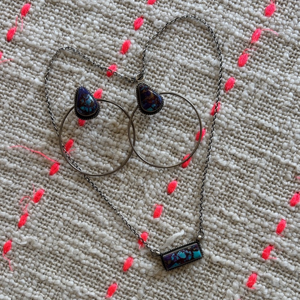 Purple Mohave / kingman set handmade